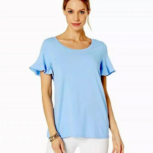 Lilly Pulitzer NWT Sorella Top Blue Peri $68 Size XXS - Picture 1 of 9